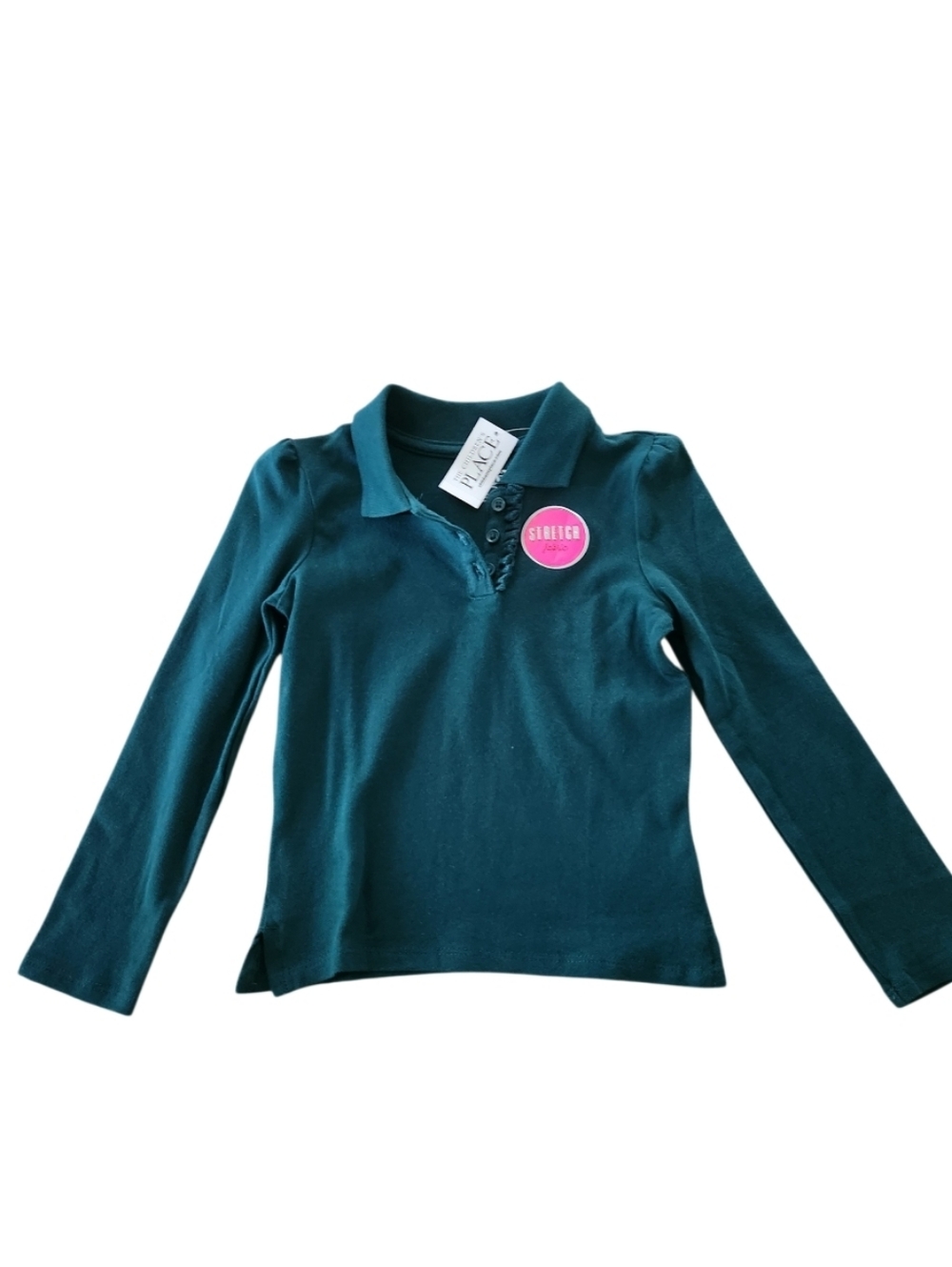 The Children's Place Long Sleeve Polo Top - Green Sz 4T Nwt